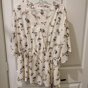 White floral blouse